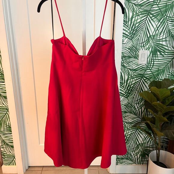 Black Halo Red McAdam Babydoll Mini Dress Size 6 - Picture 2 of 10